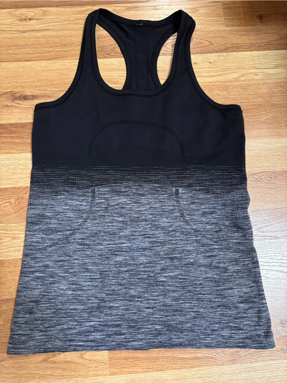 Black And Grey Lululemon Swiftly Tech Racerback Tank Top Size 8